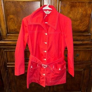 Vintage Koret of California Coral Jacket with Belt